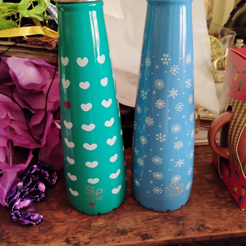 Sip by S'well Heart and Snowflake Water Bottles